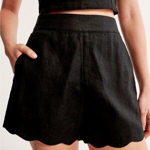 Abercrombie Black Linen shorts